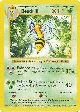 Beedrill (17/102) [Base Set Shadowless Unlimited]