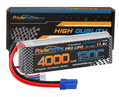 Powerhobby 3s 11.4V 4000mah 120c Graphne + HV Lipo Battery w EC5 Plug