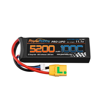 Powerhobby 3s 11.V 5200mah 100C - 200C Lipo Battery w XT90 Plug