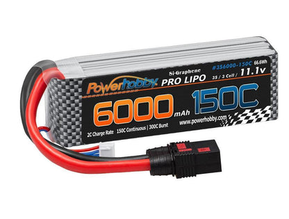 Powerhobby XTREME 3S 11.1V 6000mah 150c-300C Lipo Battery W QS8 8AWG A3-Cell