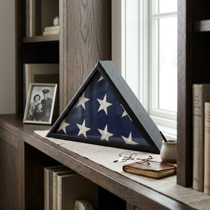 Pre Folded American Flag, American Flag Comes Folded - Fit 3'x5' American Flag. or Fit 5'x9.5' American Flag.