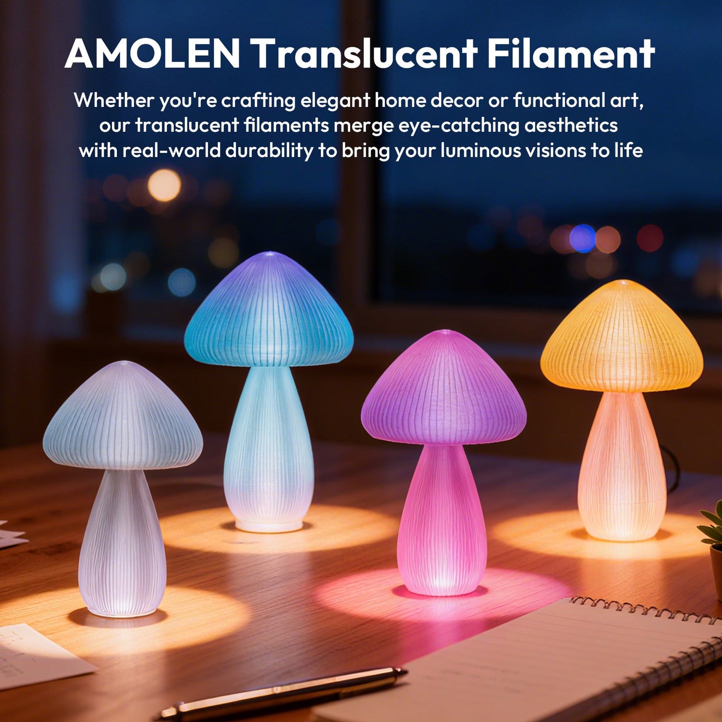 PLA Crystal-Transparent Gradient Variety Pack (4x200g)