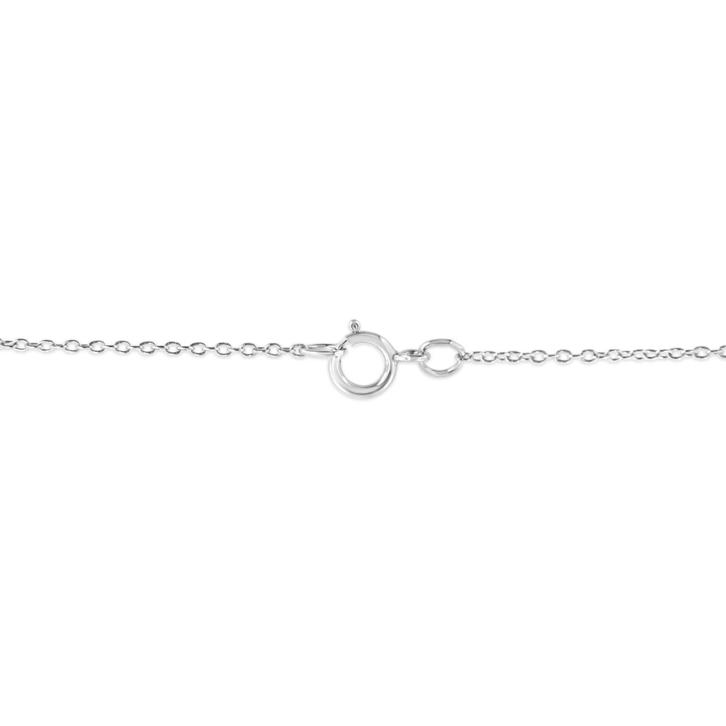 .925 Sterling Silver Pave-Set Diamond Accent Angel Wing 18" Double Heart Pendant Necklace (I-J Color, I1-I2 Clarity) by Infinite Jewels