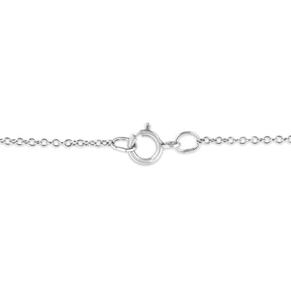 Matte Finish .925 Sterling Silver Diamond Accent Dancing Peace Sign 18" Pendant Necklace (I-J Color, I1-I2 Clarity) by Infinite Jewels