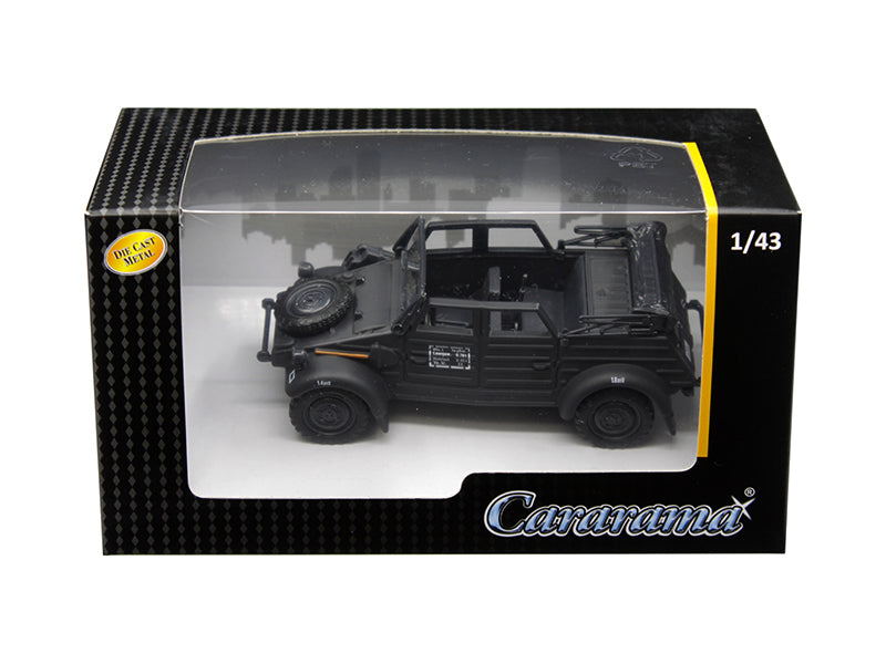 Volkswagen Kubelwagen Convertible K Type 82 Black 1/43 Diecast Model Car by Cararama  free shipping USA