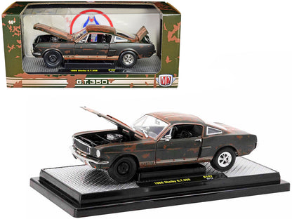 1966 Shelby GT350 Ivy Green with Wimbledon White Stripes (Rusted) Limited Edition to 5250 pieces Worldwide 1/24 Diecast Model Car by M2 Machines  free shipping USA