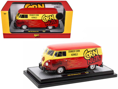 1960 Volkswagen Delivery Van Red and Yellow "Corn Nuts BBQ" Limited Edition to 6250 pieces Worldwide 1/24 Diecast Model Car by M2 Machines  free shipping USA