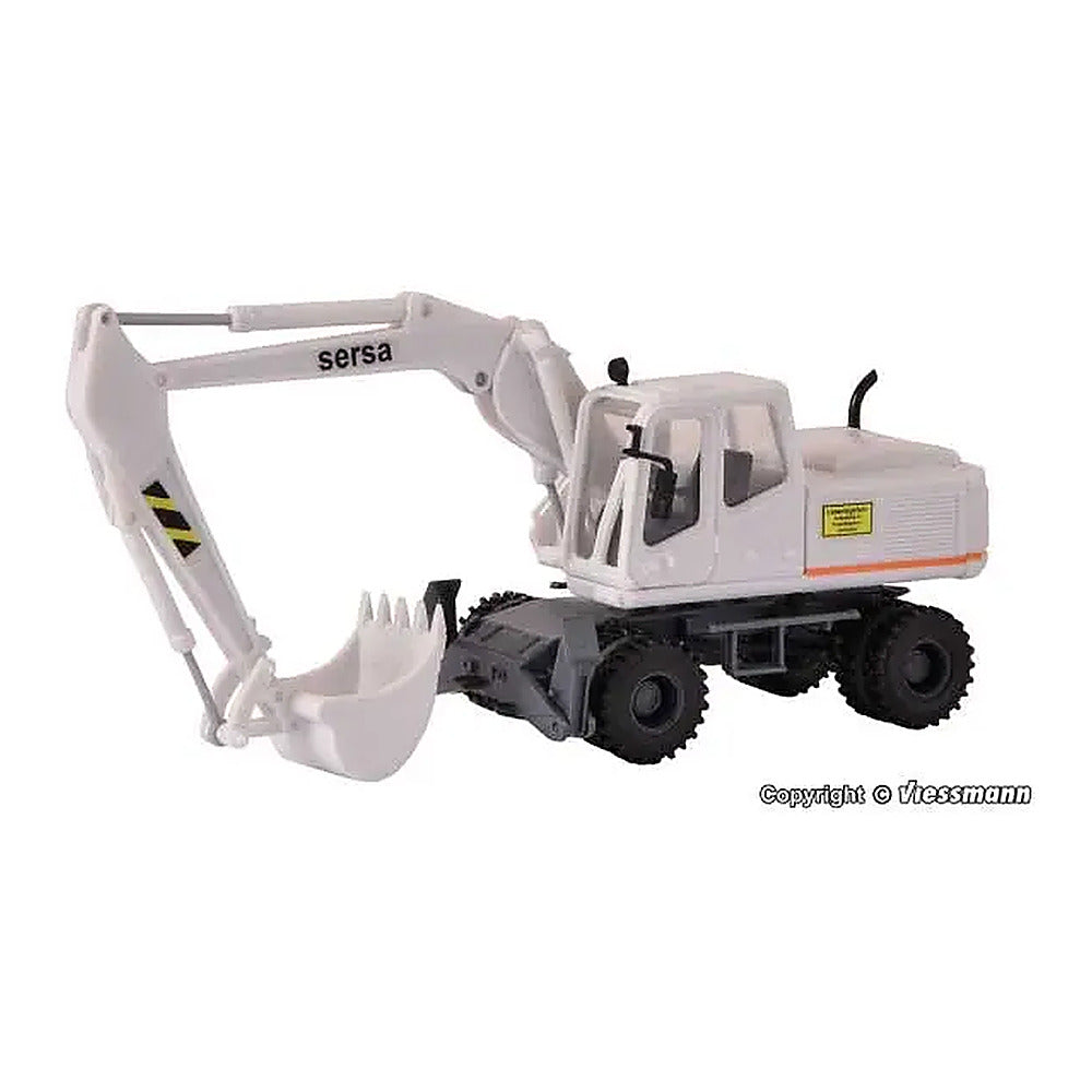 Kibri 11266 HO Scale Sersa Atlas 1604 Mobile Excavator - Kit -- White