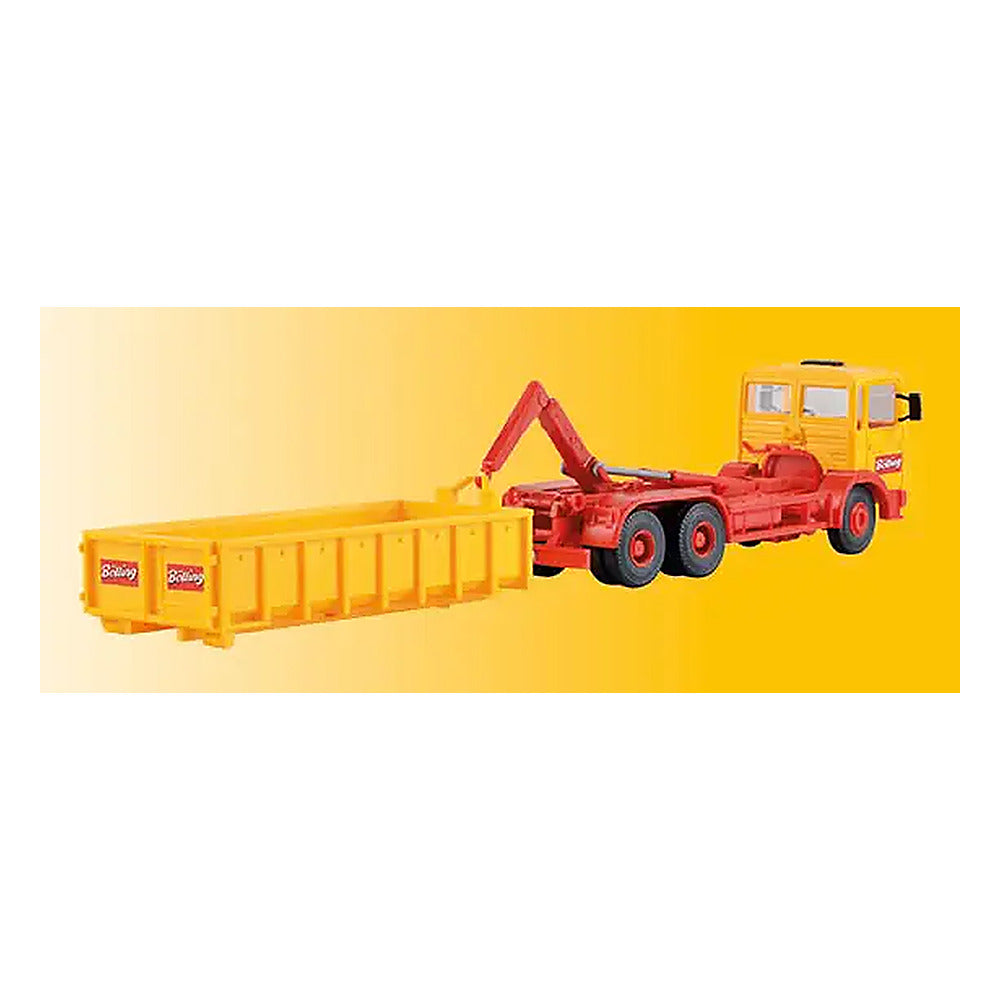Kibri 14121 HO Scale Bolling Skip Loader Truck - Kit -- Yellow, Red