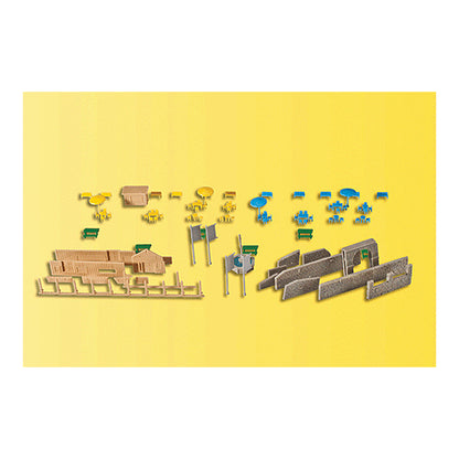 Kibri 36694 Z Scale Fountain & Park Accessories Set (Benches, Tables, Wall)