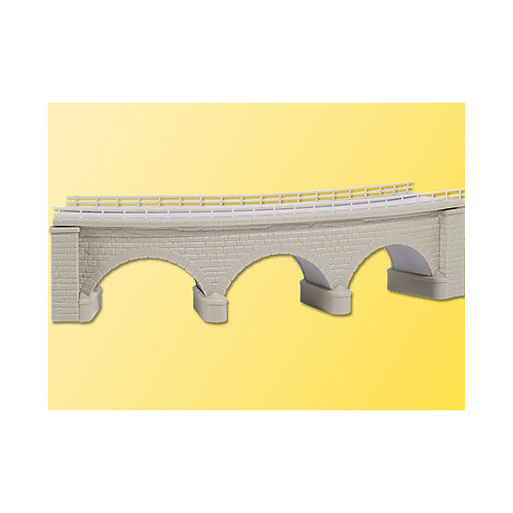 Kibri 37662 N Scale Curved Stone Viaduct -- Gray Radius 2 = 220-228.5mm, 45 Degrees; 7-1/4 x 1-1/2"  18.1 x 3.8cm