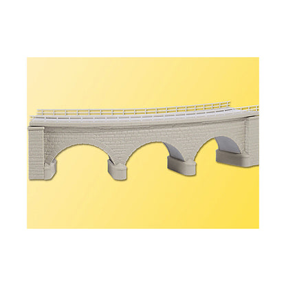 Kibri 37662 N Scale Curved Stone Viaduct -- Gray Radius 2 = 220-228.5mm, 45 Degrees; 7-1/4 x 1-1/2"  18.1 x 3.8cm