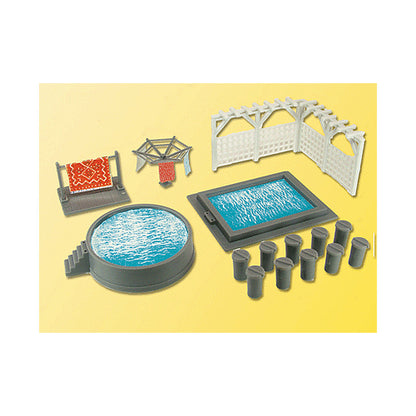 Kibri 38148 HO Scale Garden & Terrace w/Pool