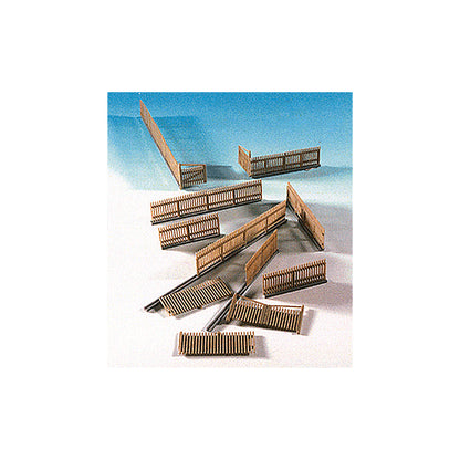 Kibri 38625 HO Scale Wood Fence -- Brown 33-5/8 84cm