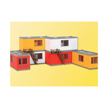 Kibri 38627 HO Scale 30 Years Kibri - Construction -- Containers/Work Offices pkg(6)