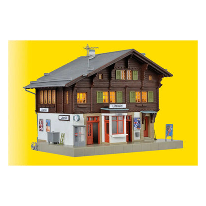 Kibri 39497 HO Scale Litziruti Station w/Lights -- Kit