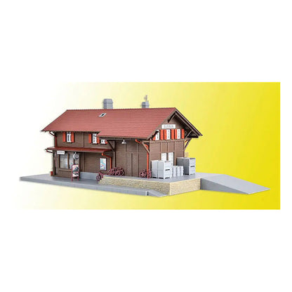 Kibri 39519 HO Scale Surava Wooden Depot w/LED Light -- Kit - 12-3/16 x 5-1/2 x 4-1/2"  31 x 14 x 11.5cm