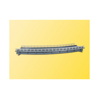 Kibri 39706 HO Scale Curved Steel Girder Bridge -- 1-Track - 11 x 2-3/4 x 1-3/16"  28 x 7 x 3cm - 14"  35.7cm Radius - 45-Degree