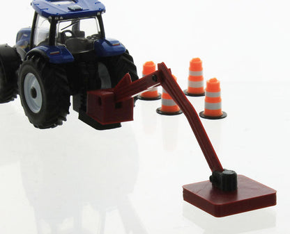 3D To Scale 64-358-R 1/64 Boom Brush Cutter Tractor Mounted Red