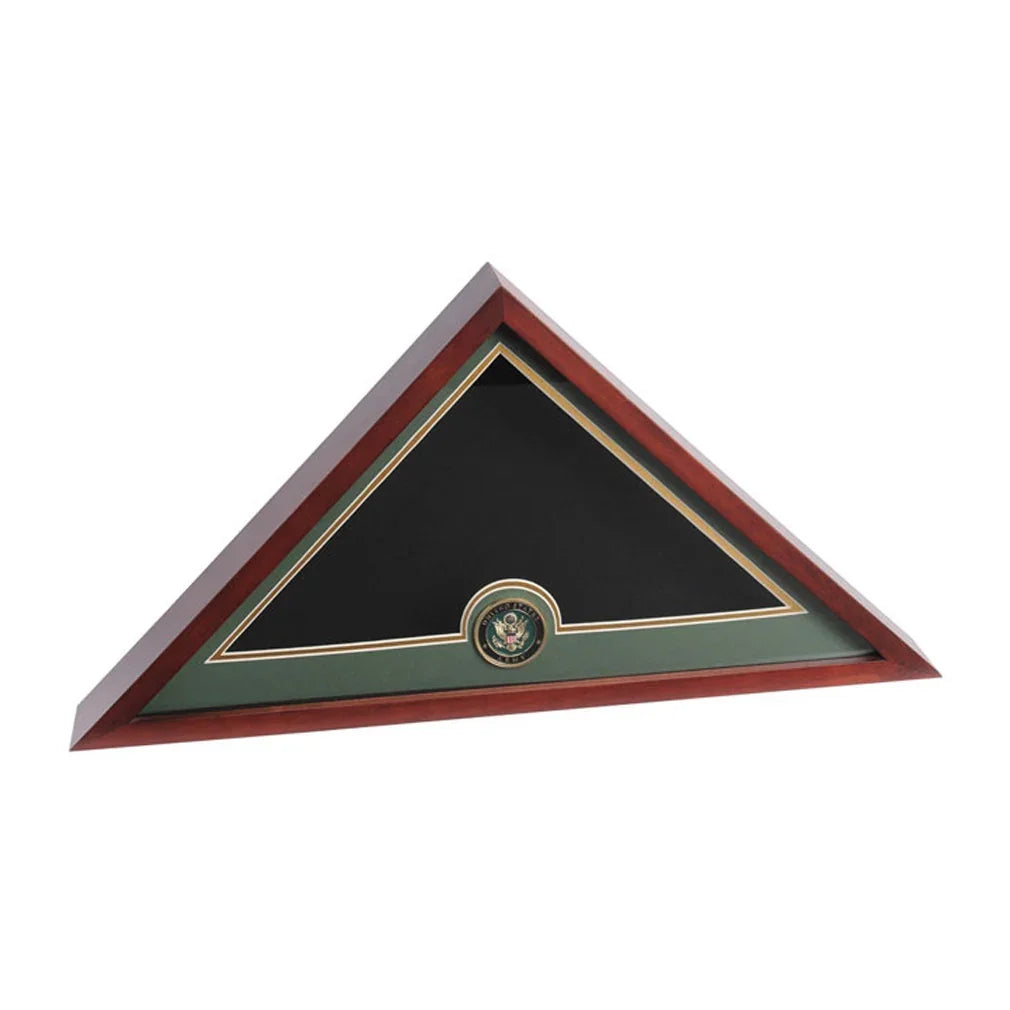 Medallion Flag Display Case, Memorial Flag Display case, Army Medallion