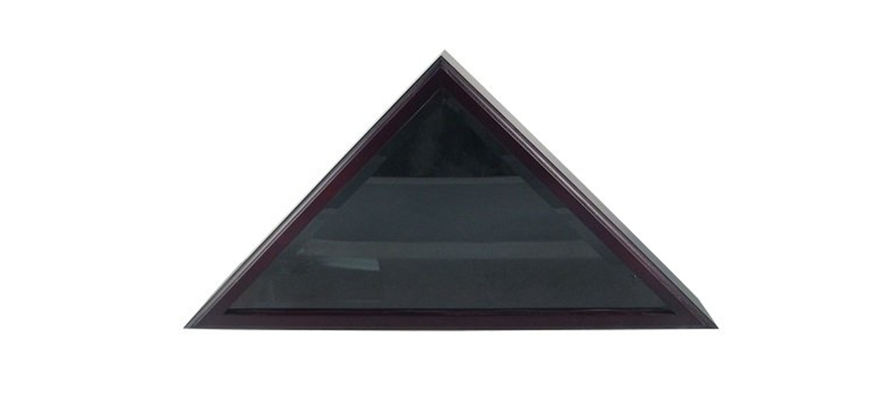 Cadet III Flag Display Case for 3ft x 5ft Flag in Dark Black Cherry finish