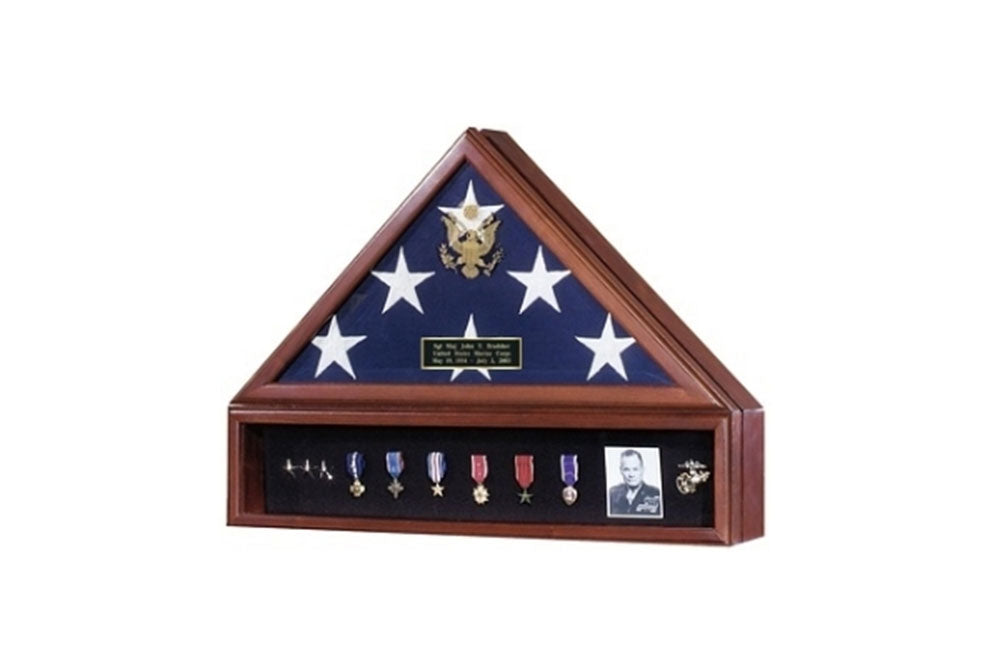 American Flag and Medal Display Memorabilia Case - Presidential