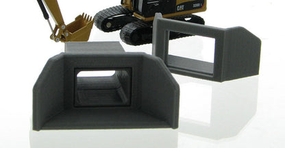 3D To Scale 87-121-GY 1/87 Box Culvert Headwalls, Grey 2-Pack