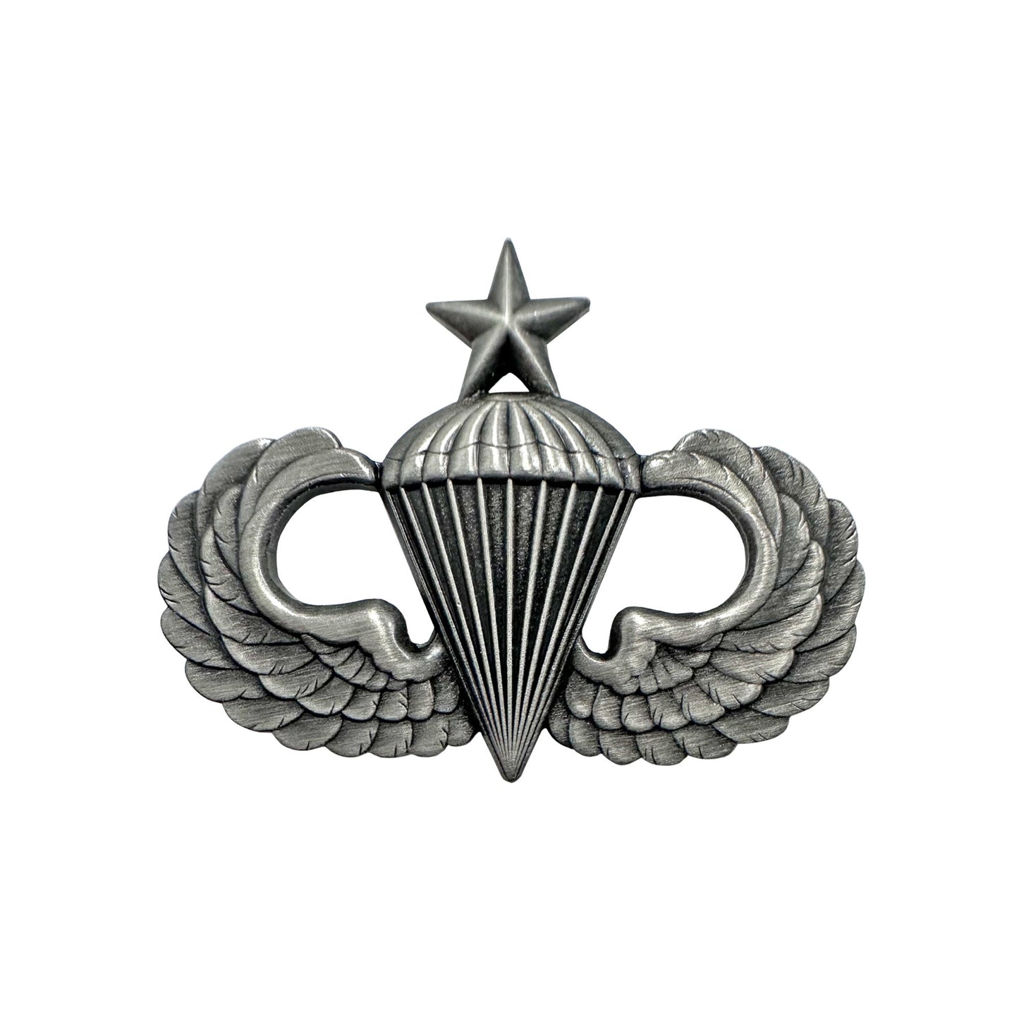 U.S. Army Parachutist Jump Wing Senior Badge Silver-Oxidized STA-BRITE®