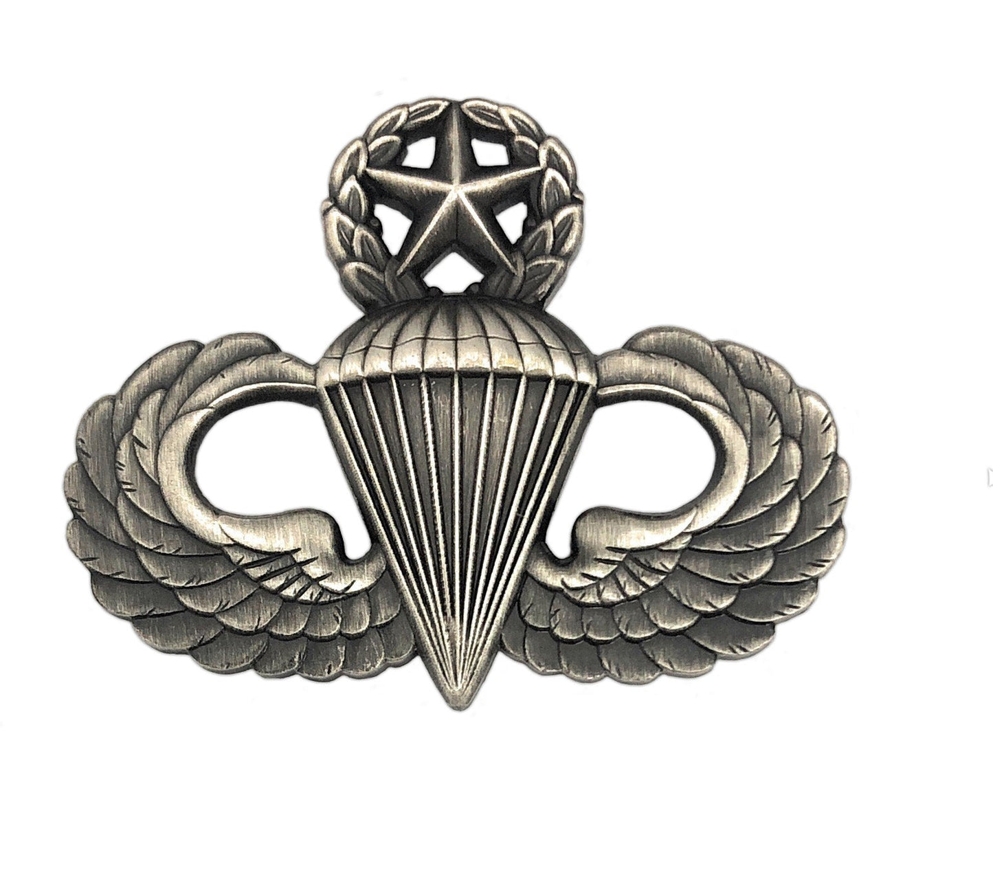 U.S. Army Master Parachutist Badge, Silver Oxidized