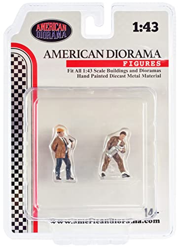 "Race Day" Two Diecast Figures Set 4 for 1/43 Scale Models by American Diorama