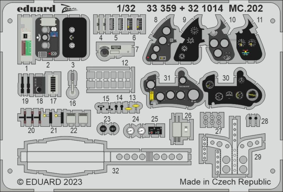 Eduard 33359 1/32 Aircraft- MC202 for ITA (Painted)