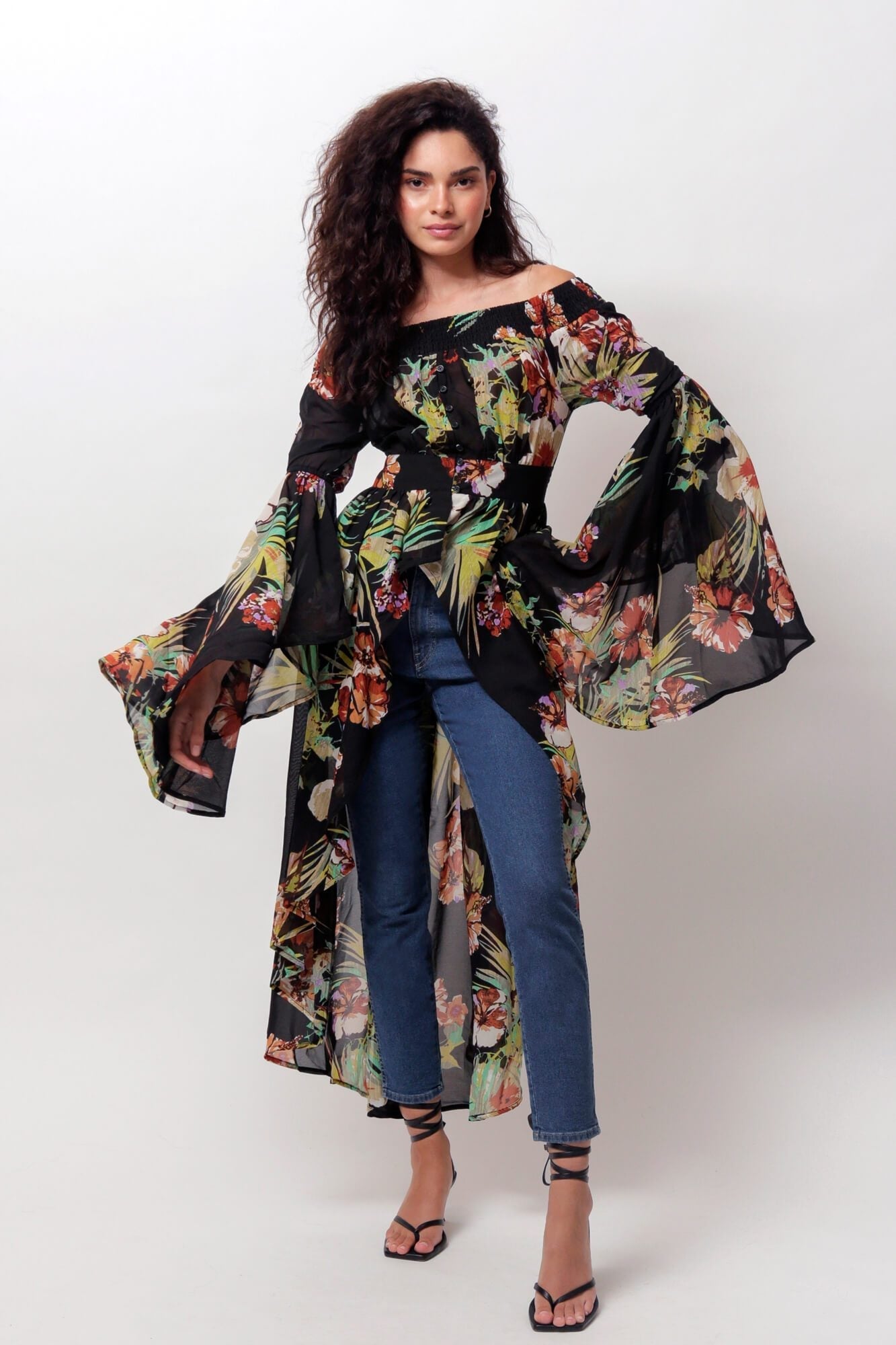 Laelia Off The Shoulder Duster by LUVMEMORE