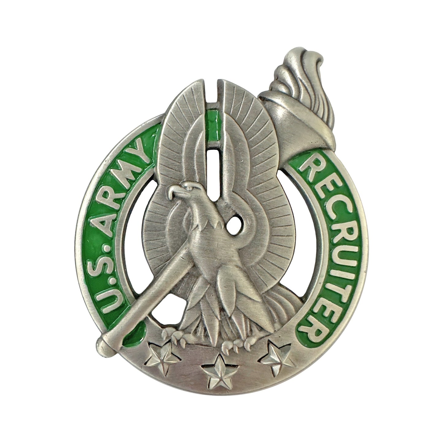 U.S. Army Recruiter Basic Silver-Oxidized