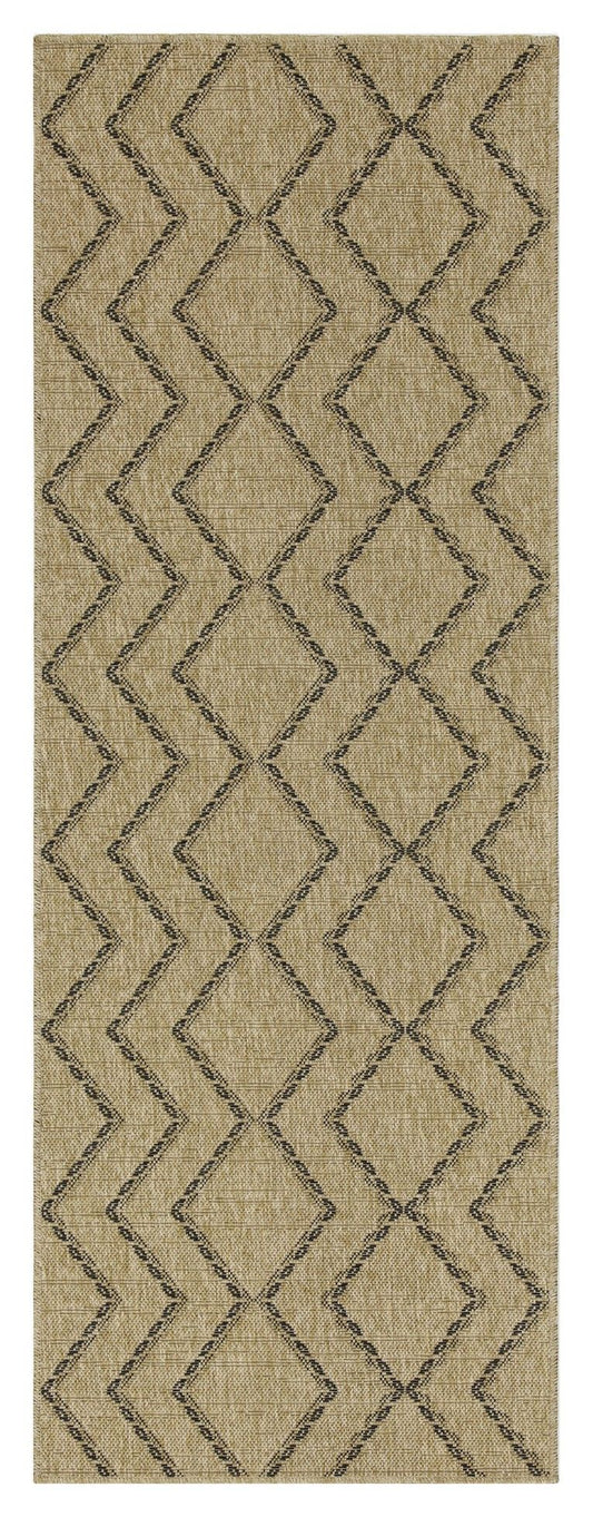 Earth - Indoor / Outdoor Polypropylene Area Rug - Jute / Black by Couch.com