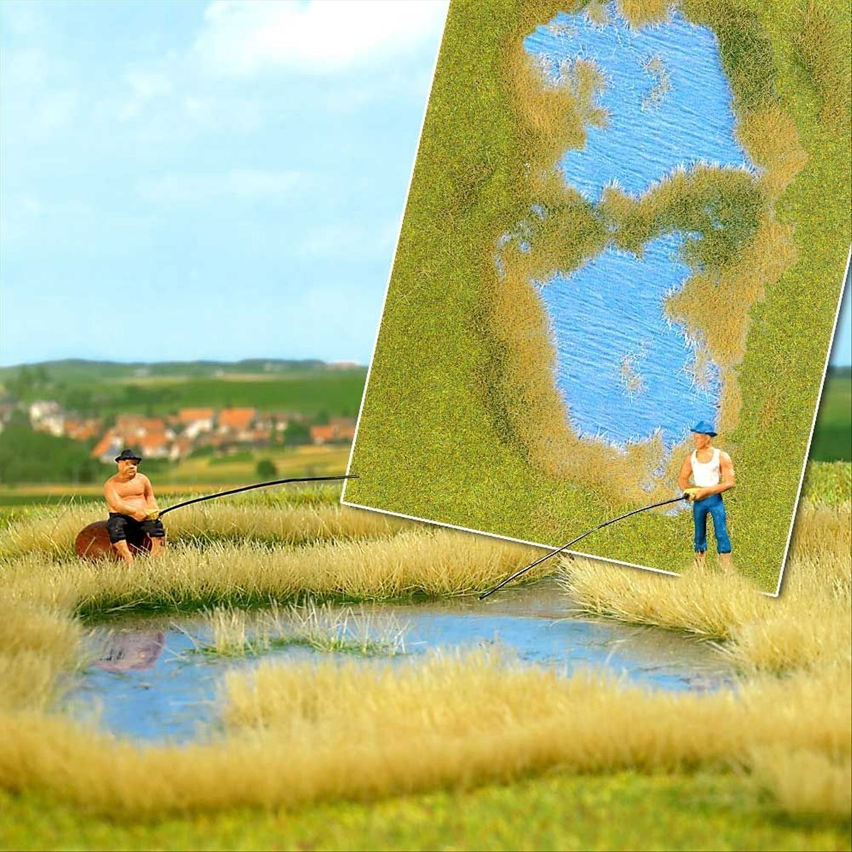 Busch 1312 HO Scale Thinning Grass Pad, Marsh/Pond Shoreline