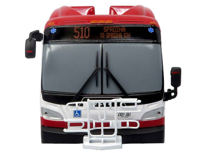 New Flyer Xcelsior Transit Bus Bank "TTC - Toronto Transit Commission" Red and White "The Bus & Motorcoach Collection" Limited Edition to 504 Pieces Worldwide 1/43 Model by Iconic Replicas