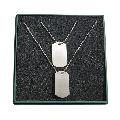 Set Of 2 Dog Tags With Chains by Creative Gifts