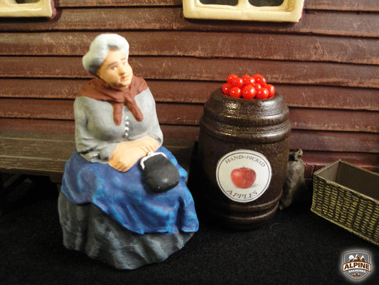 Alpine Railworks 1031 G Scale Large Barrel with Apples (1)