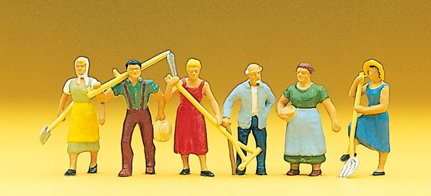 Preiser 10040 HO Scale Farm Workers #1 Figure Set
