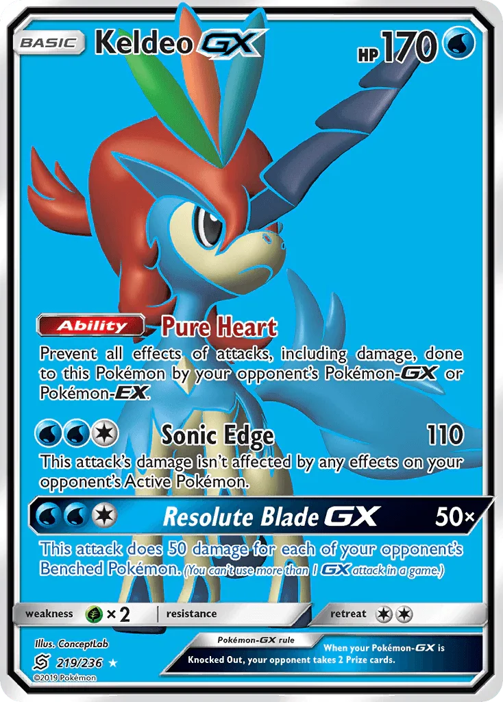 Keldeo GX (219/236) [Sun & Moon: Unified Minds]