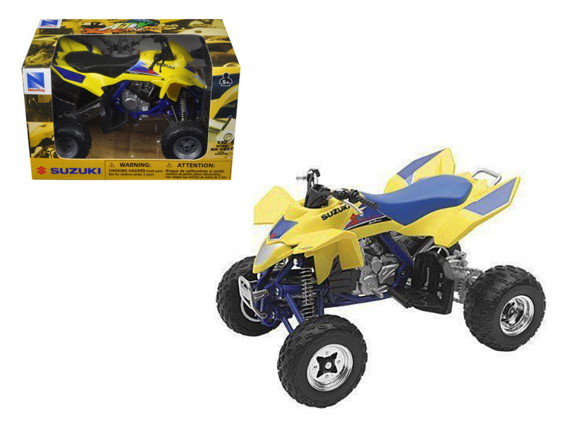 Suzuki Quad Racer R450 ATV Yellow and Blue 1/12 Diecast Model by New Ray  free shipping USA