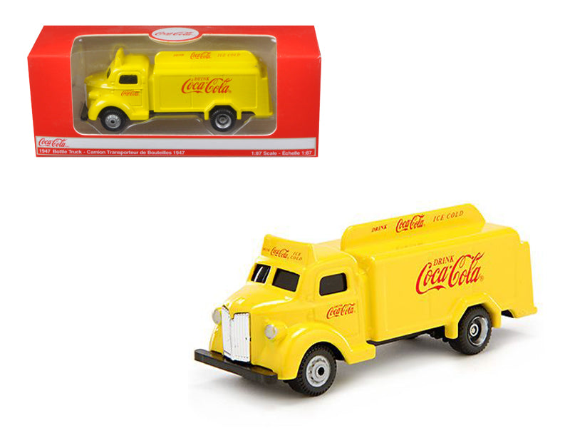 1947 Coca Cola Delivery Bottle Truck Yellow 1/87 Diecast Model by Motorcity Classics  free shipping USA