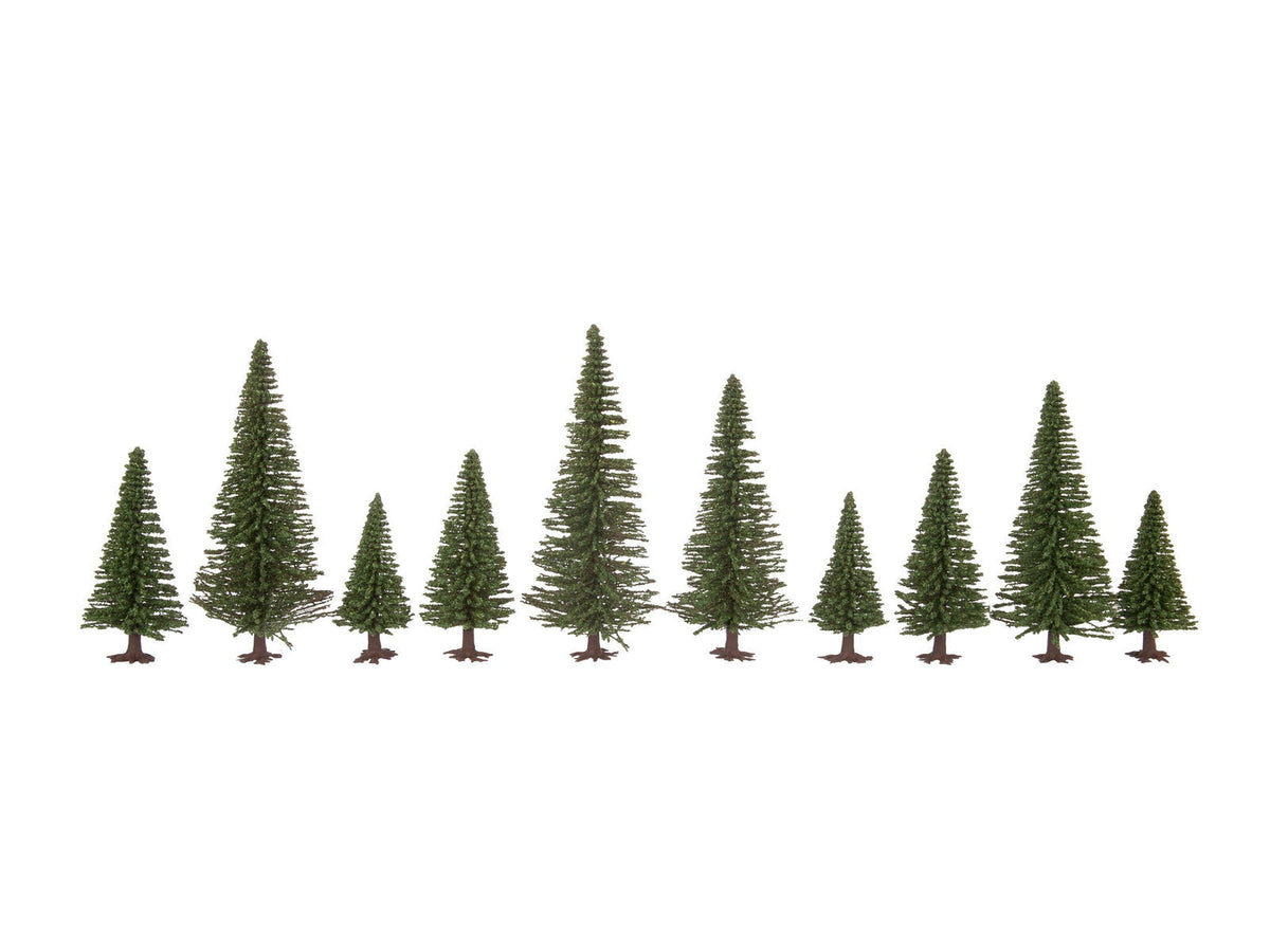 Noch 26830 HO/TT Scale Fir Trees w/Planting Pin, 5-14 cm, Pack of 25