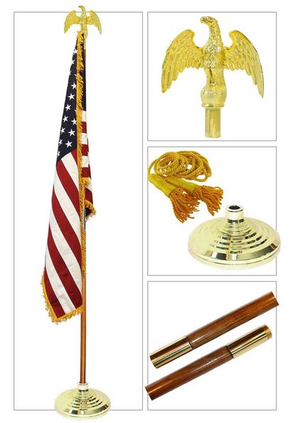 7ft U.S. Indoor Flag pool set