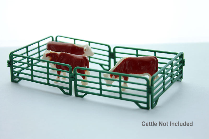 3D To Scale 64-318-GR 1/64 – Corral Panels 12ft Green Miniature Fence