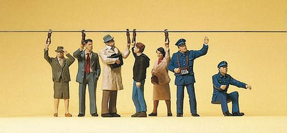 Preiser 10405 HO Scale People Working Street Car Crew w/Pedestrians
