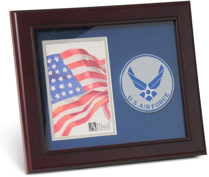 Aim High Air Force Medallion 4 by 6 inch Portrait Picture Frame.