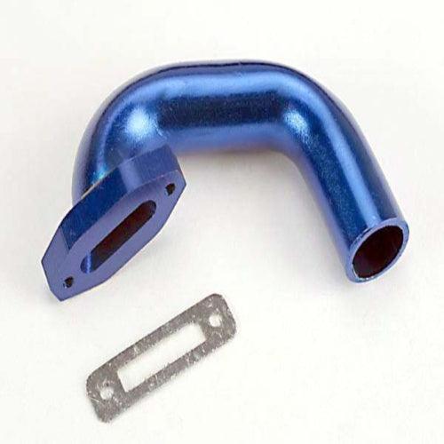 Traxxas 4487 Exhaust Header Blue Nitro Rustler Nitro Sport
