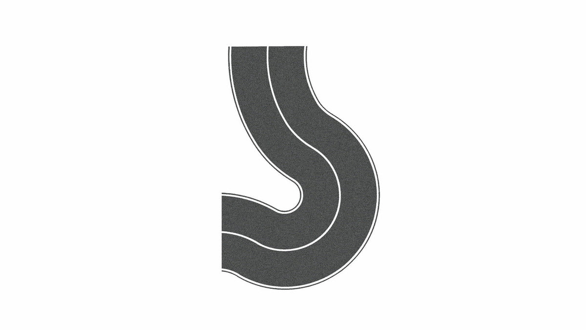 Noch 60701 HO Federal Highway Curve, Asphalt, Pack of 2