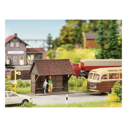 Noch 14489 TT Scale Wooden Bus Shelter -- Laser-Cut Wood Kit - 1-7/16 x 7/8 x 1-1/4" 3.6 x 2.3 x 3.1cm